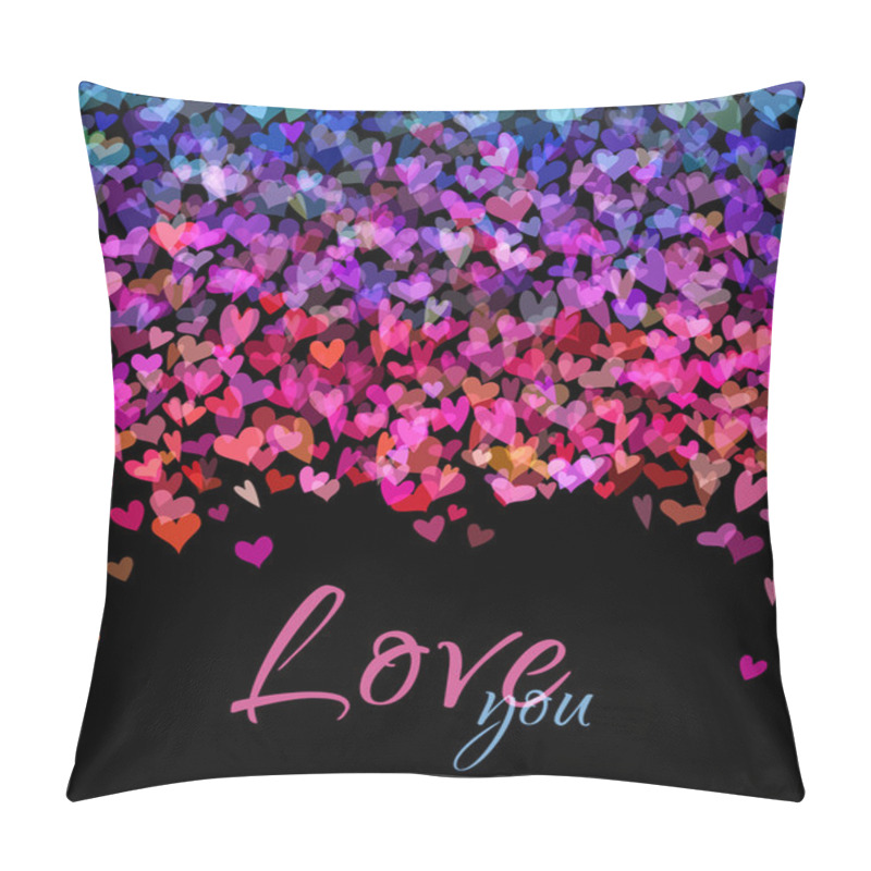 Personality  Bright Hearts Background.  Pillow Covers