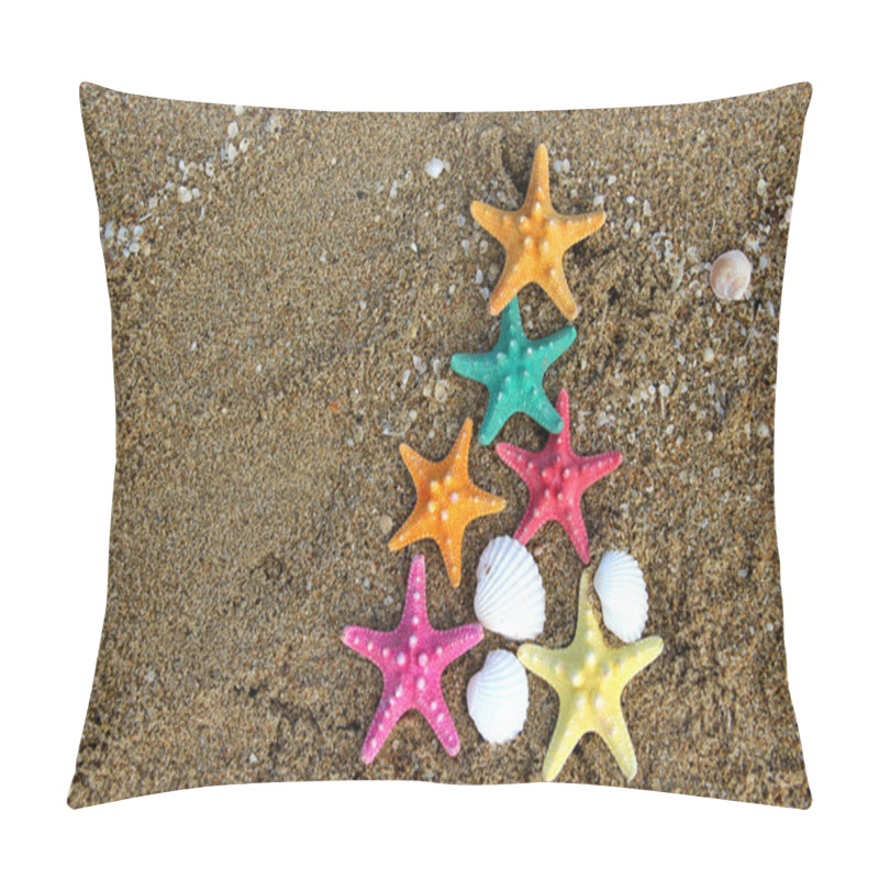 Personality  Christmas And New Year On The Beach Pillow Covers