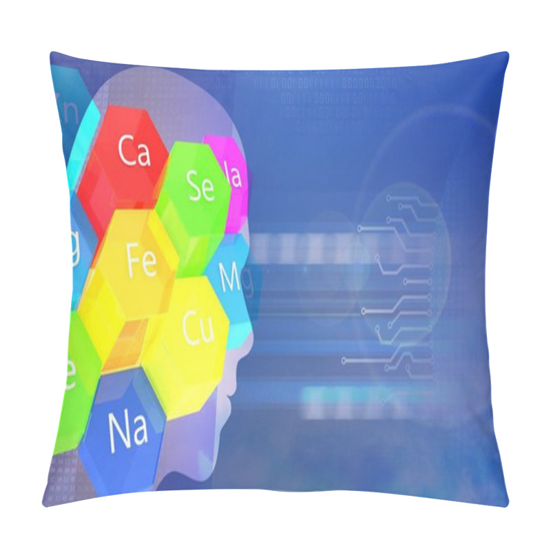 Personality  Abstract 3d Head Silhouette Pillow Covers