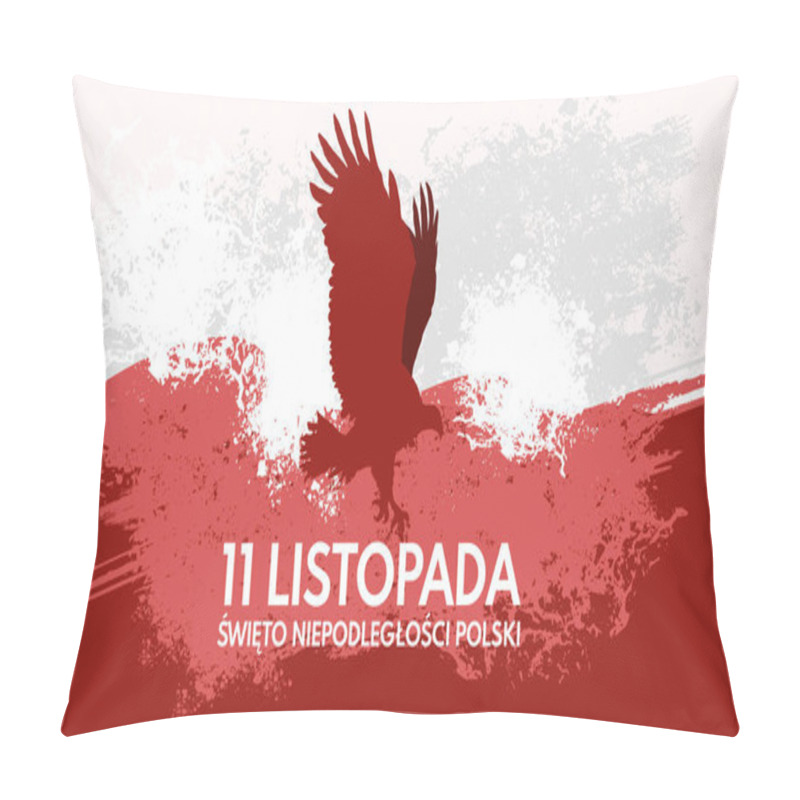 Personality  November 11, Polish Independence Day - Banner, Vector Illustration.  Pillow Covers