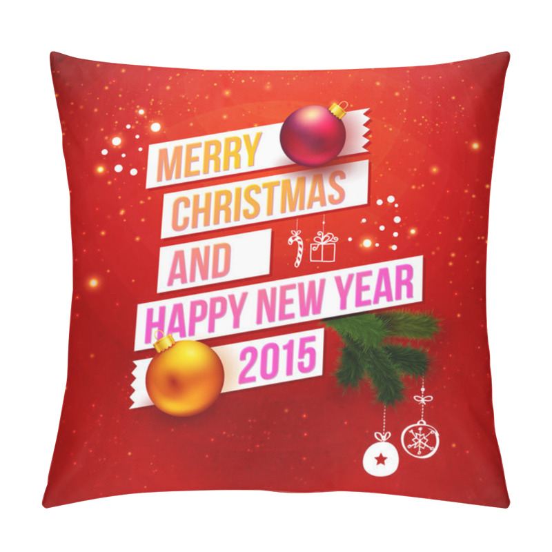 Personality  Traditional Christmas Card 2015. Pillow Covers