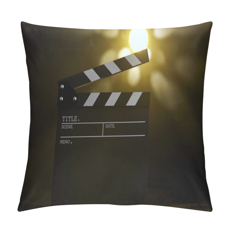 Personality  Clapper Board On The Blackbackground Pillow Covers