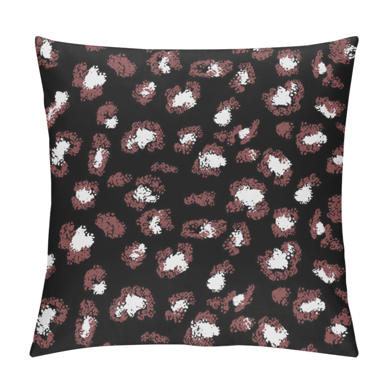 Personality  Seamless Leopard-inspired Pattern In Brown Tones On A Black Background. Vector Designs For Fashion, Home Decor, Or Creative Projects. A Bold, Colorful Twist On A Classic Animal Print Pillow Covers