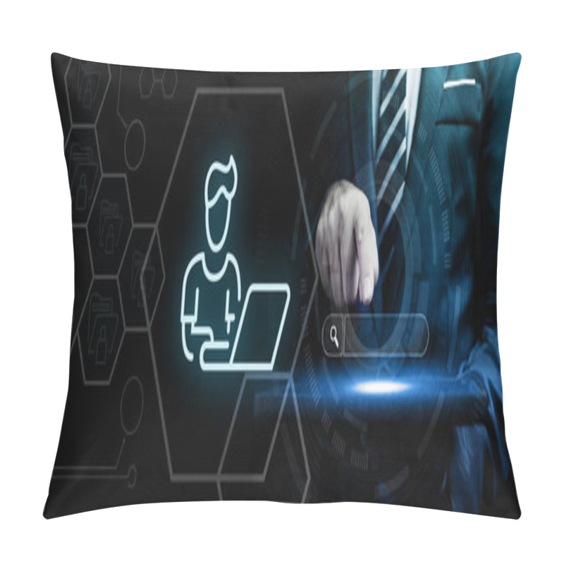 Personality  Comprehensive Managed IT Cybersecurity For Business Protection Pillow Covers