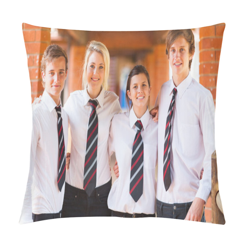 Personality  Group Of High School Students Portrait Pillow Covers