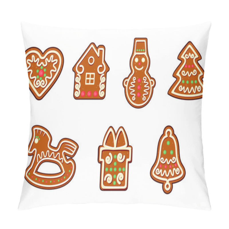 Personality  Gingerbread Christmas Objects Pillow Covers