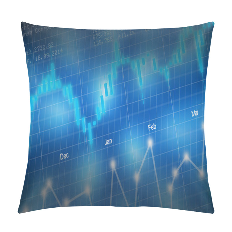 Personality  Stock Market Candlestick Chart Pillow Covers