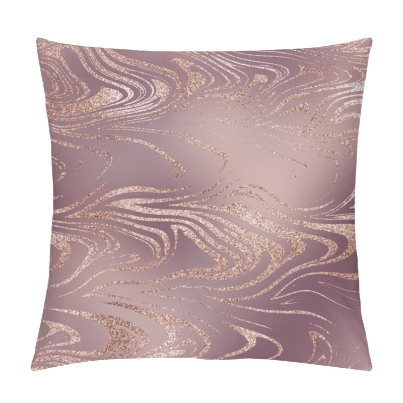 Personality  Seamless Pink Glitter Marble Streaks On Blur Pillow Covers