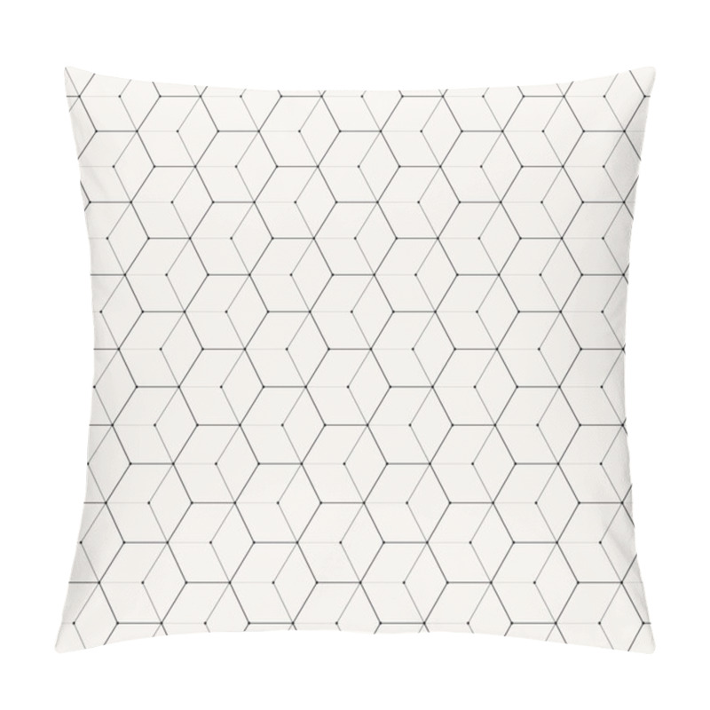 Personality  Hexagons Gray Vector Simple Seamless Pattern Pillow Covers