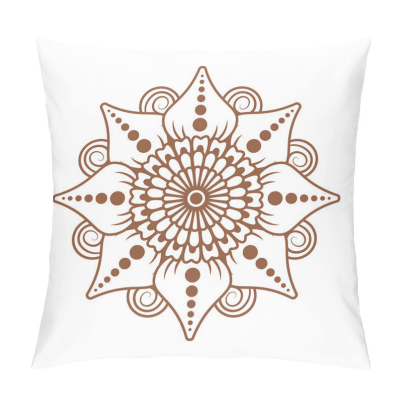 Personality  India Henna Tattoo Mandala Isolated Design Pillow Covers