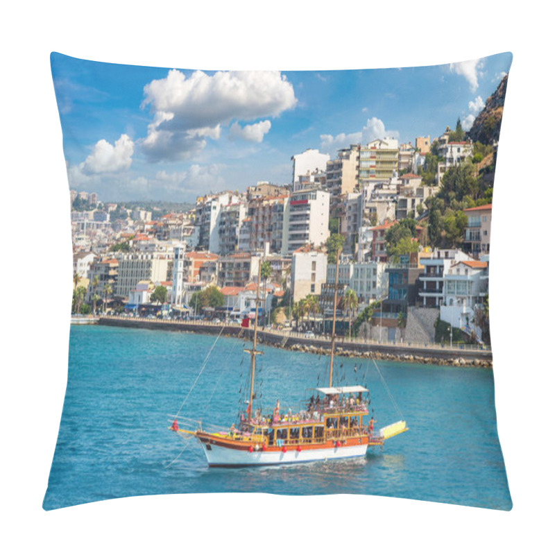 Personality  Ship In Kusadasi, Turkey In A Beautiful Summer Day Pillow Covers