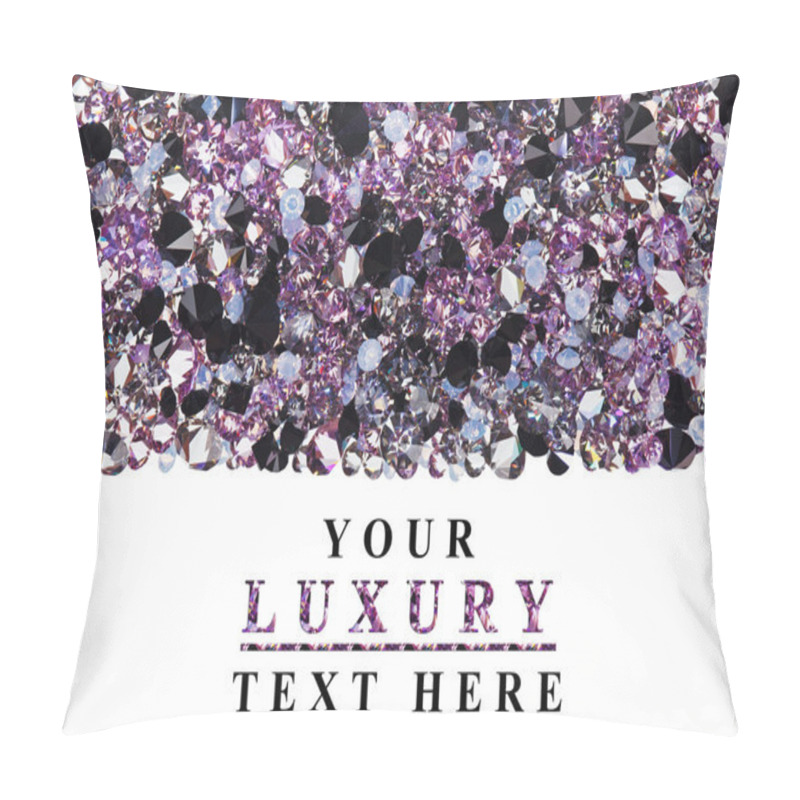 Personality  Purple Diamond Jewel Stones Luxury Background With Copy Space On Pillow Covers