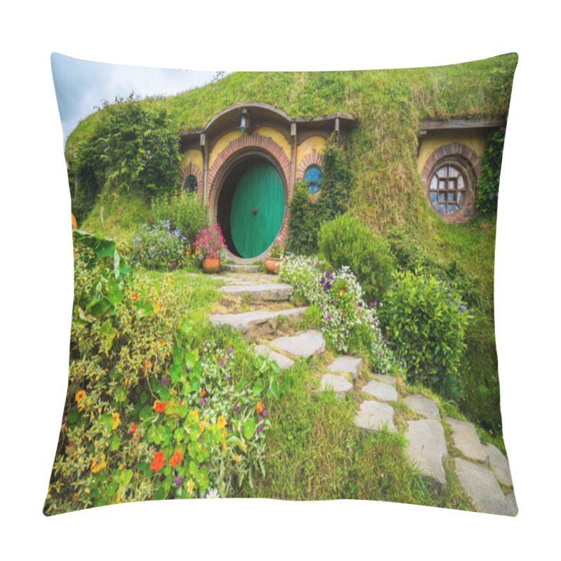 Personality  Matamata, New Zealand - Dec 11, 2016: Hobbiton Movie Set Created For Filming The Lord Of The Rings And The Hobbit Movies In North Island Of New Zealand. It Is Opened For Tourist Who Visit New Zealand. Pillow Covers