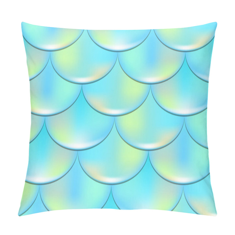 Personality  Mermaid Or Fish Scale Seamless Pattern With Holographic Effect. Iridescent Mermaid Vector Background. Turquoise Pattern Swatch. Fish Scale Pattern. Mermaid Skin Seamless Pattern For Wrapping Paper Pillow Covers