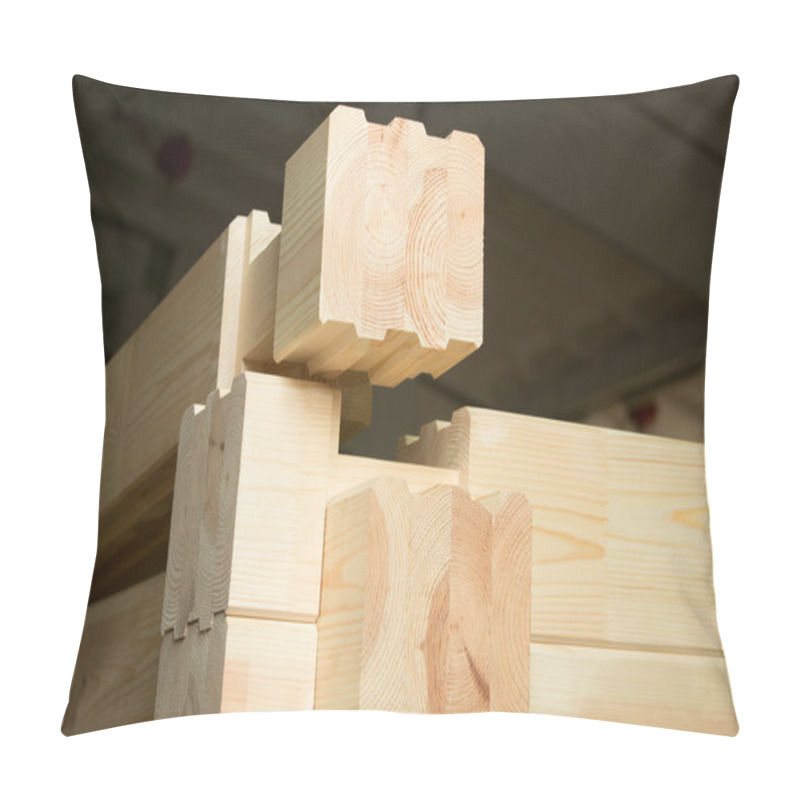 Personality  Glued Timber Beams Connection Pillow Covers