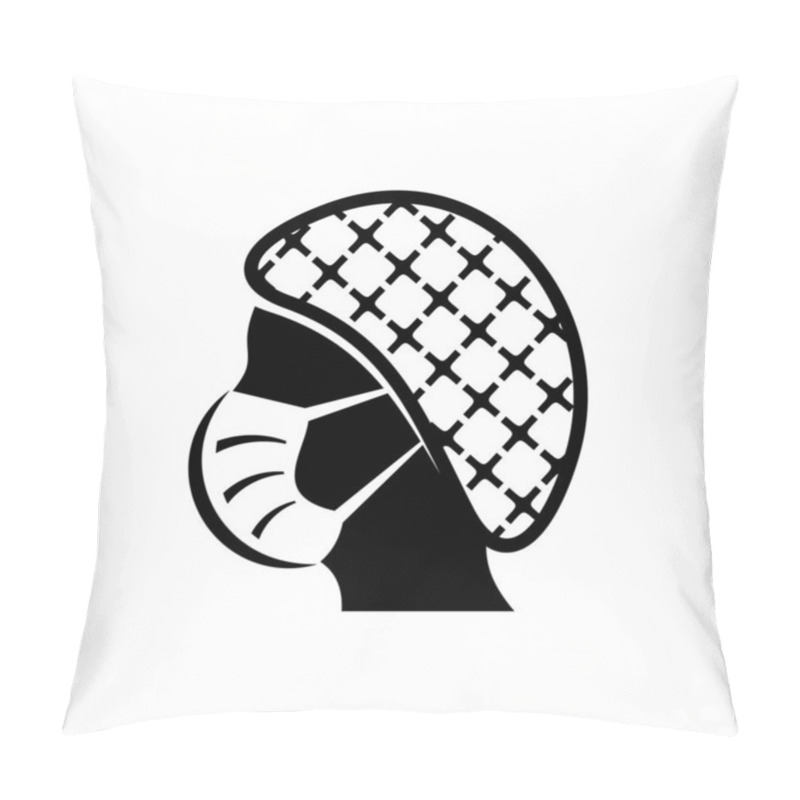 Personality  Vector Face Mask Must Be Worn Icon Pillow Covers