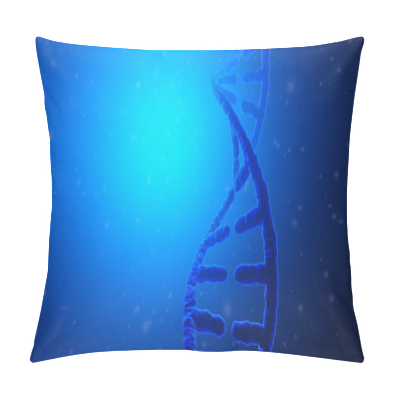 Personality  3D Rendered Illustration Of A DNA Helix Pillow Covers