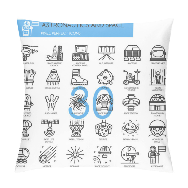 Personality  Astronautics And Space Icons Pillow Covers