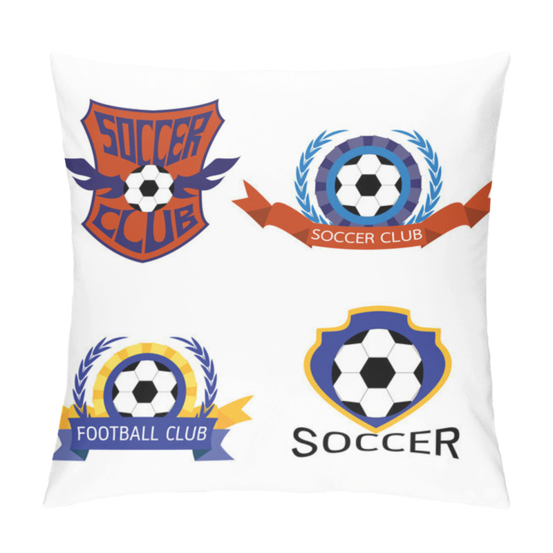 Personality  Soccer Logo Isolated On White Background Pillow Covers