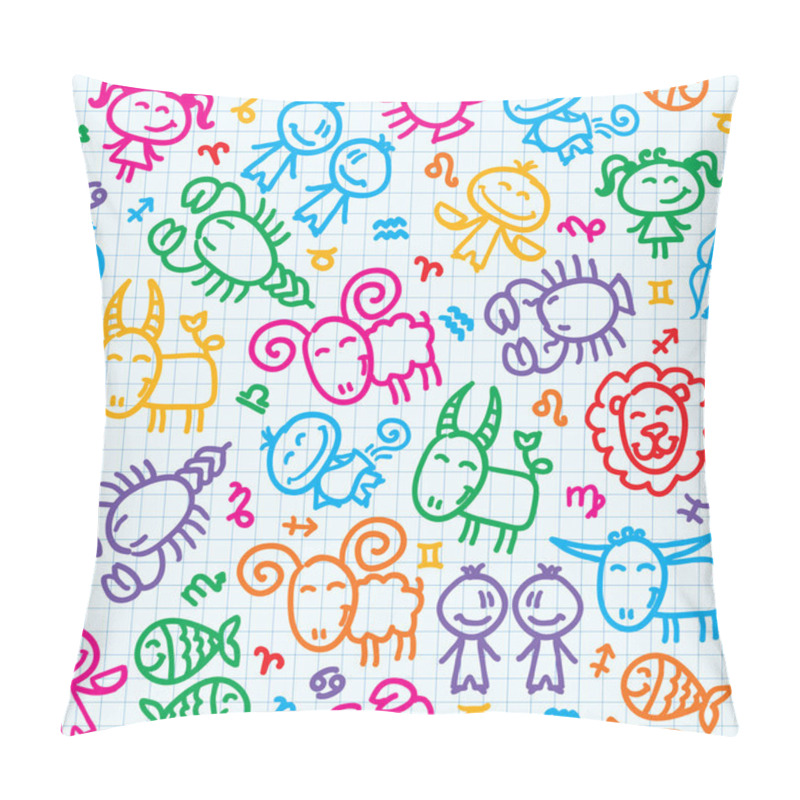 Personality  Pattern With Zodiac Pillow Covers