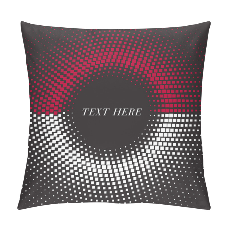 Personality  Half Tone Square Round Gradient Template Indonesia Flag Pillow Covers