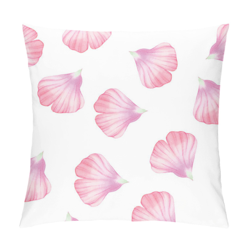 Personality  Seamless Pattern With Pink Flower Petals Pillow Covers