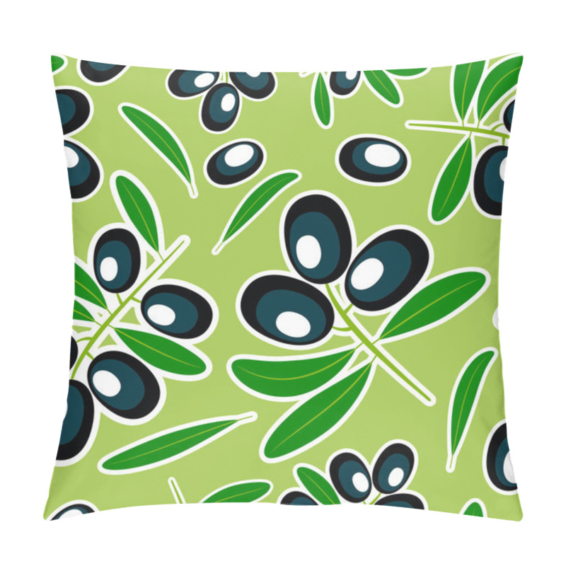 Personality  Background With Olive Branch. Pillow Covers