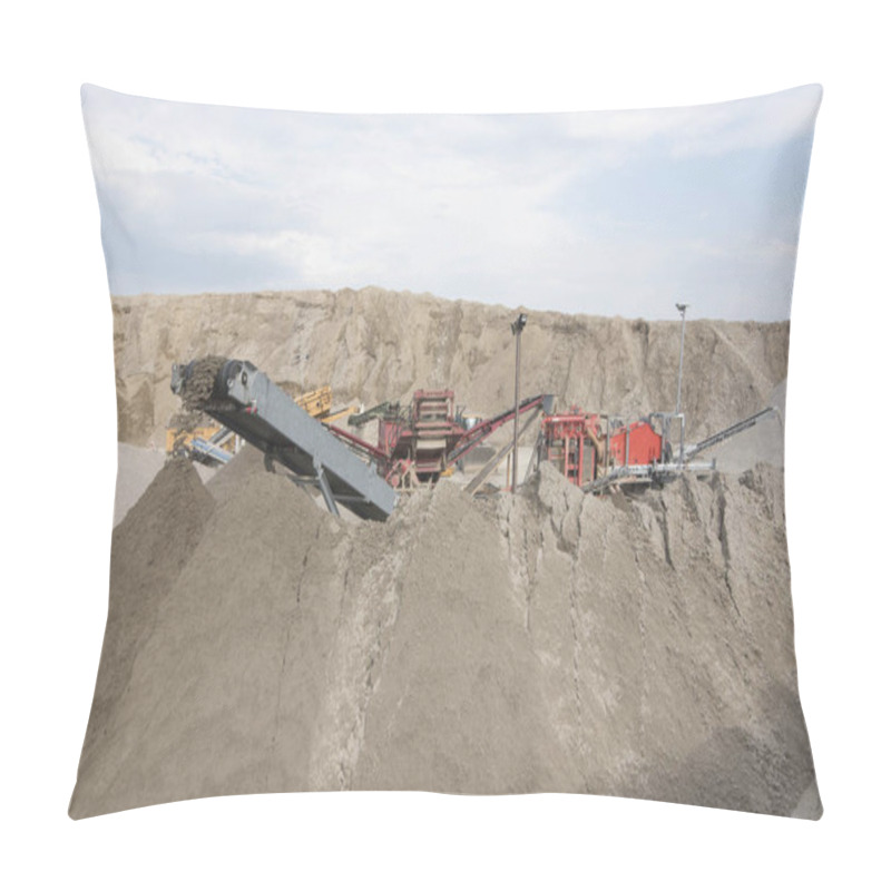 Personality  Mining Of The Natural Resource Sand For The Construction Industry Pillow Covers