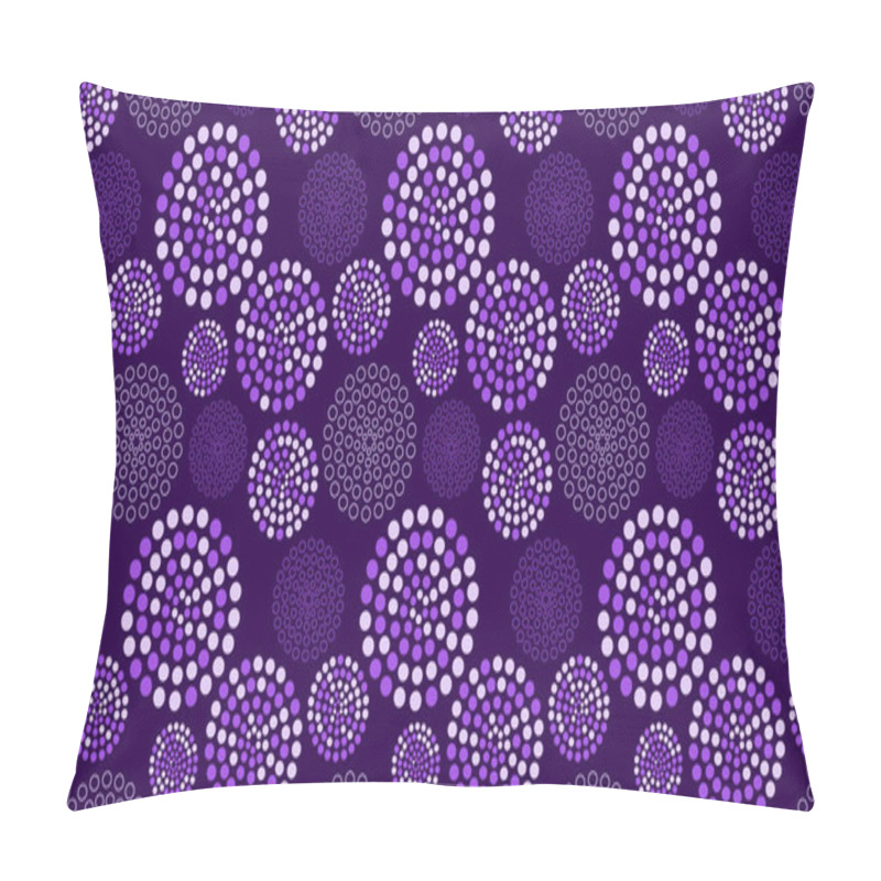 Personality  Full Frame Purple Violet Circles Pattern, Vector Background  Pillow Covers