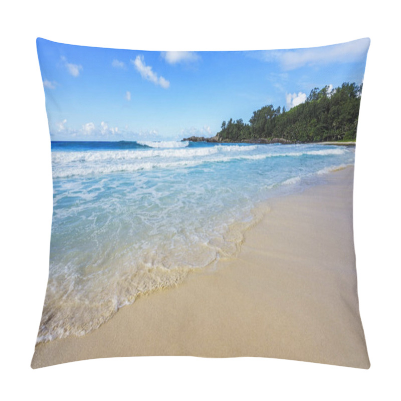 Personality  Beautiful Paradise Beach At The Police Bay, Seychelles 6 Pillow Covers