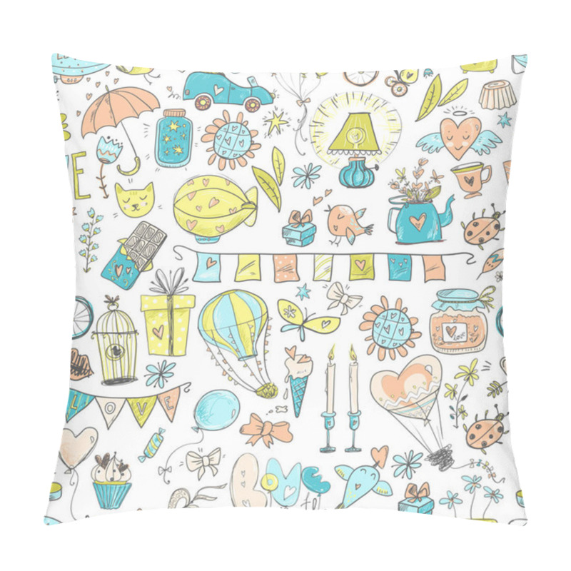 Personality  Cute Fall In Love Seamless Pattern Pillow Covers