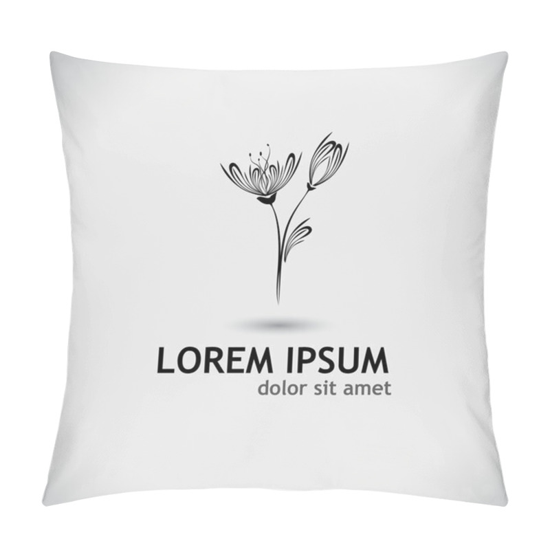 Personality  Stylized Flower Tulip Logo Pillow Covers