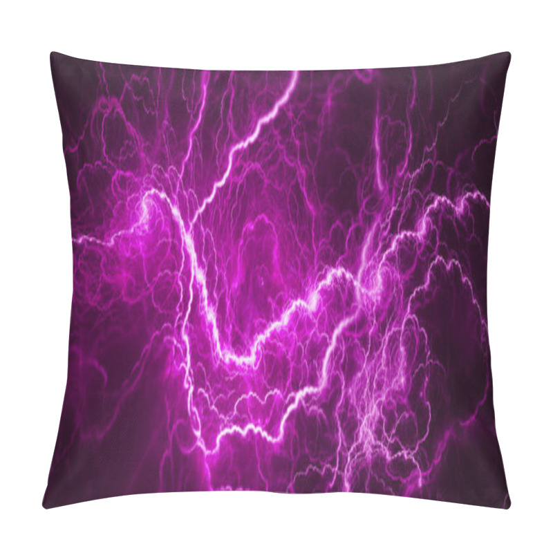 Personality  Purple Glowing Lightning Pillow Covers