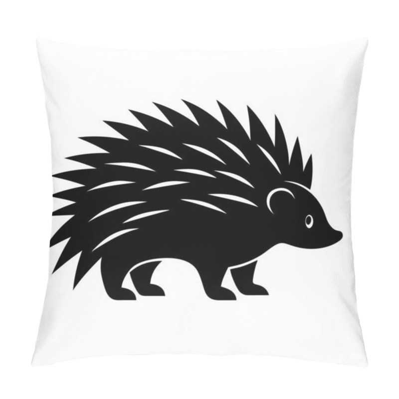 Personality  A Silhouette Of A Porcupine Vector Illustration Pillow Covers