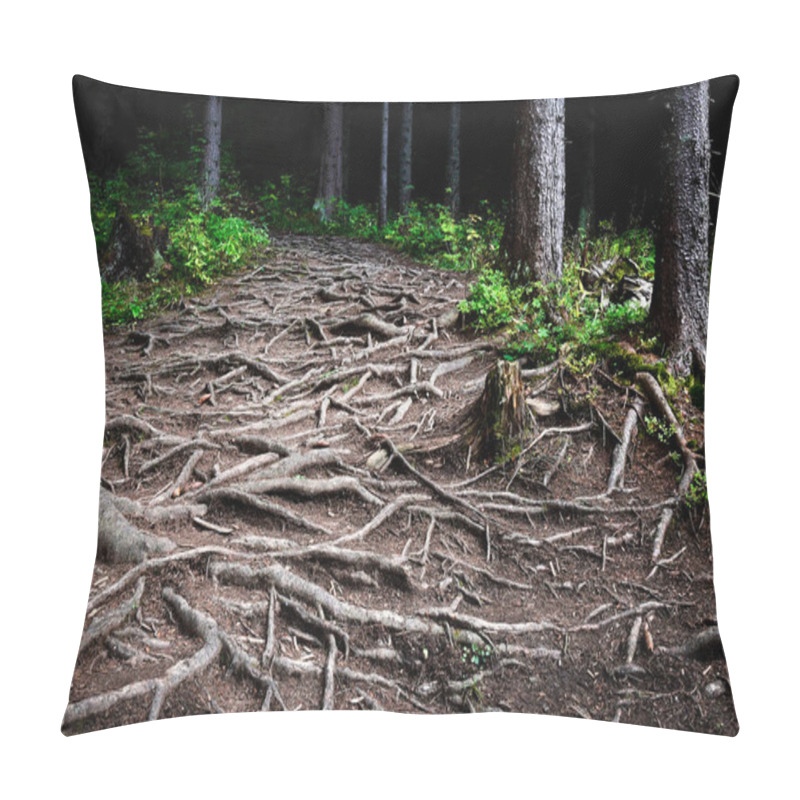 Personality  Nature Background Intertwined Roots Of Trees Pillow Covers