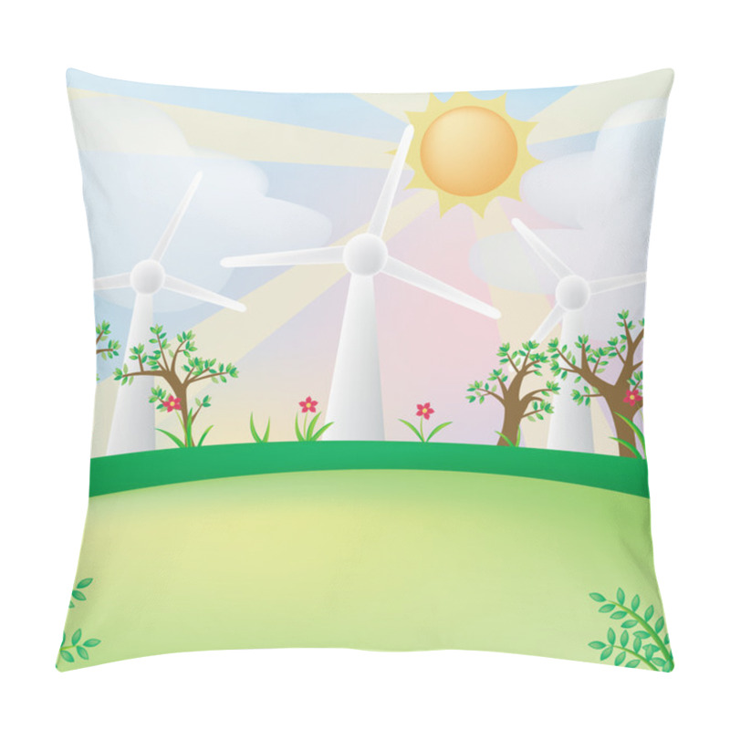 Personality  Green Energy Background Pillow Covers