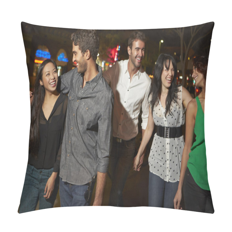 Personality  Friends Enjoying Night Out Together Pillow Covers