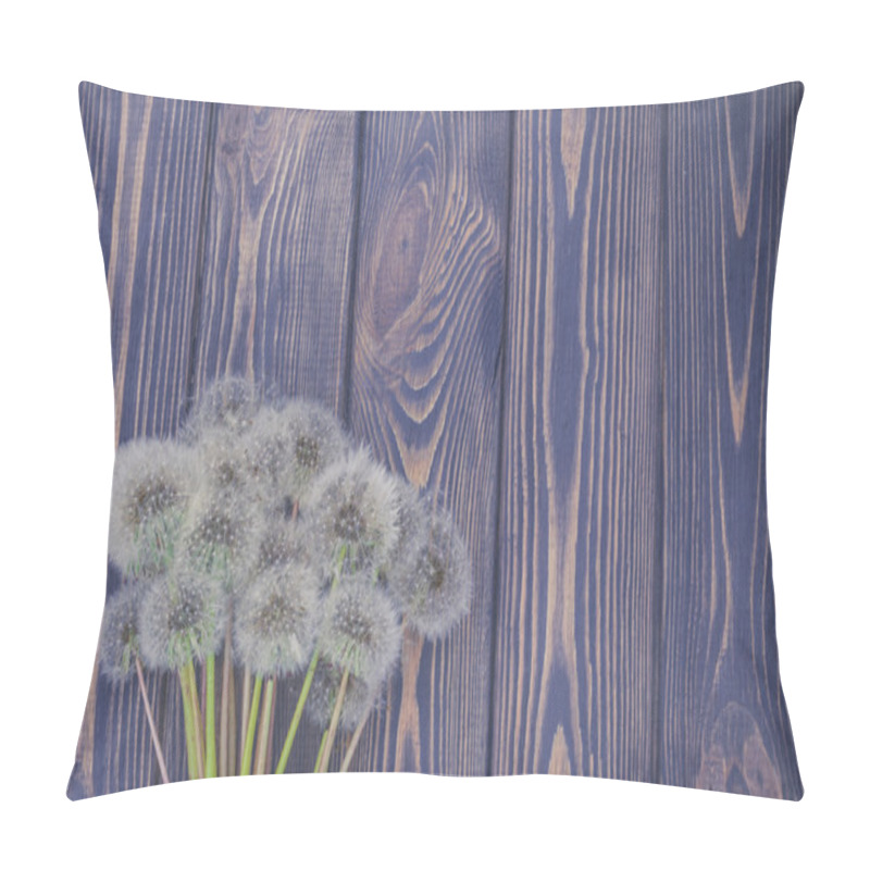 Personality  Design A Rustic Style. Dandelions And Aged Wood Pillow Covers