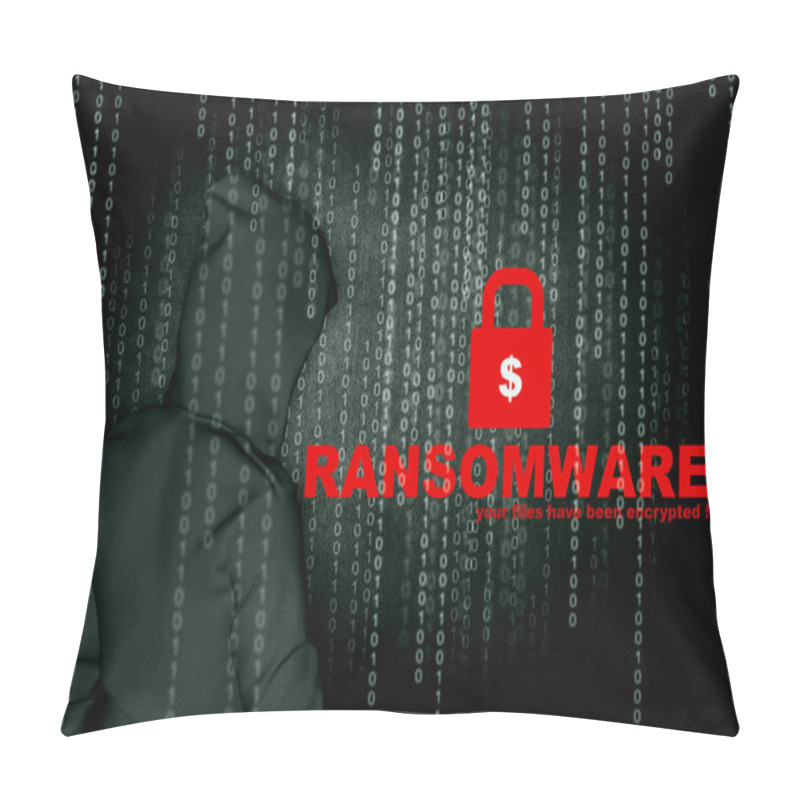 Personality  Ransomware,Cyber Security Concept,3d Illustration  Pillow Covers