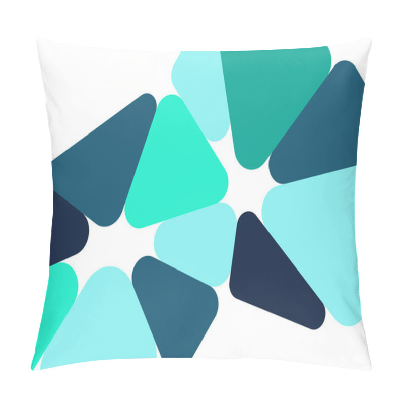 Personality  Colorful Geometric Background Design. Trendy Abstract Composition With Rounded Triangles. Futuristic Background. Vector Illustration For Wallpaper, Banner, Background, Card, Book Illustration, Landing. Pillow Covers