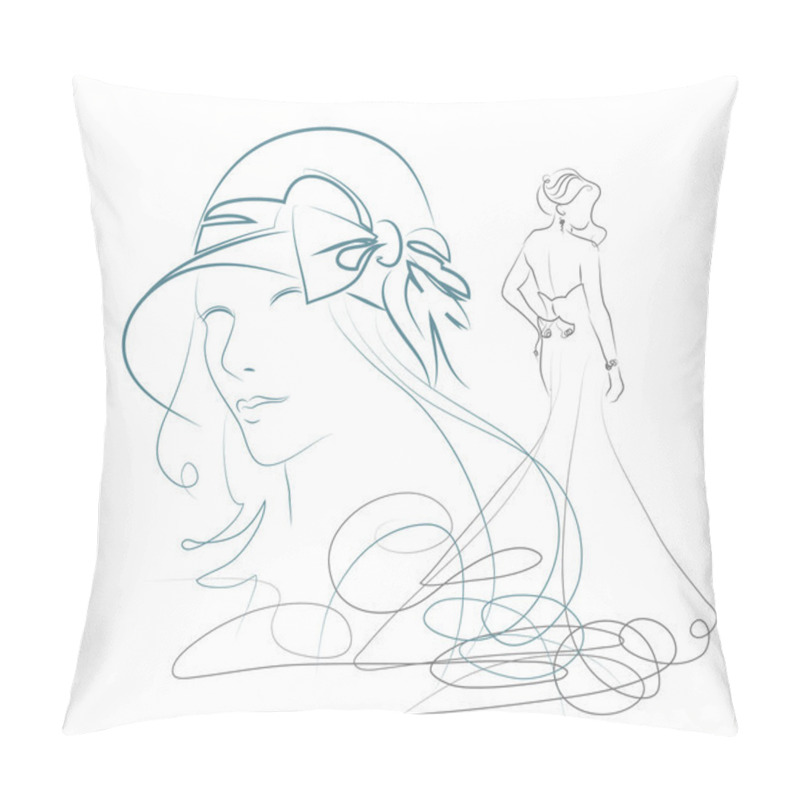 Personality  Bride And Portrait Pillow Covers