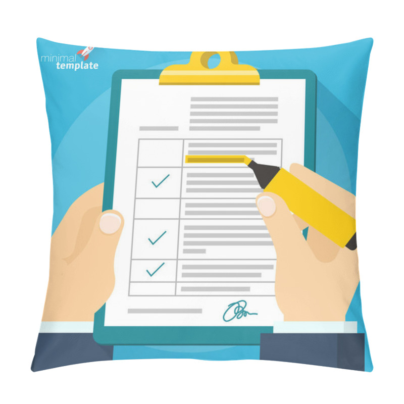 Personality  Vector Concept For Data Form. Pillow Covers