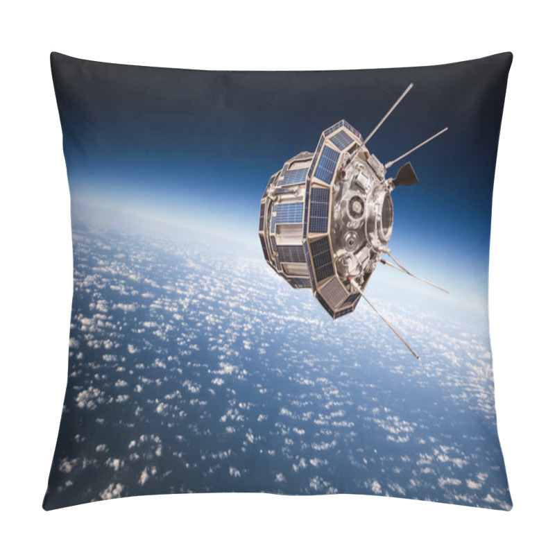 Personality  Space Satellite Over The Planet Earth Pillow Covers