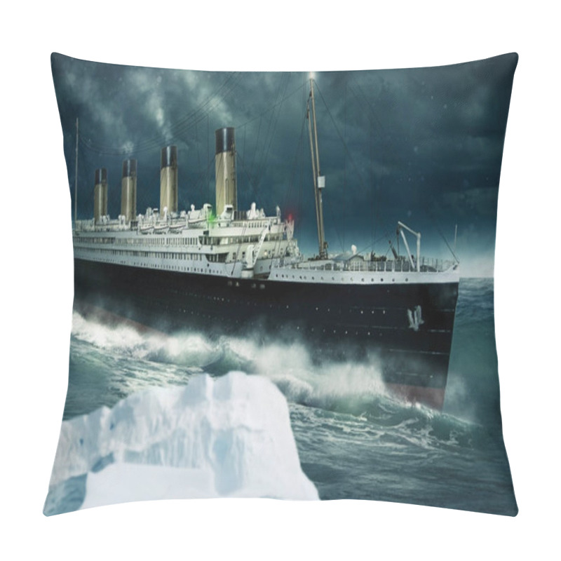 Personality  Old Passenger Ship Rides Over The Atlantic Pillow Covers