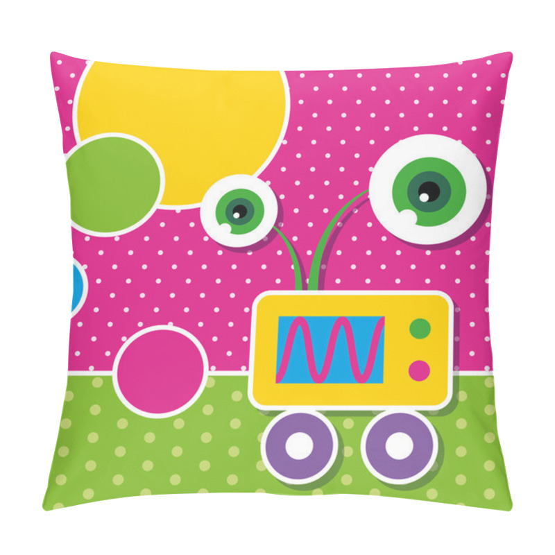 Personality  Cute Robot Greeting Card Pillow Covers