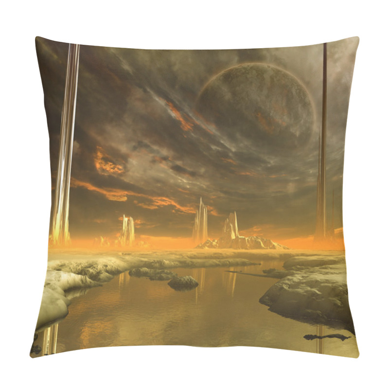 Personality  Alien Planet - Fantasy Landscape Pillow Covers