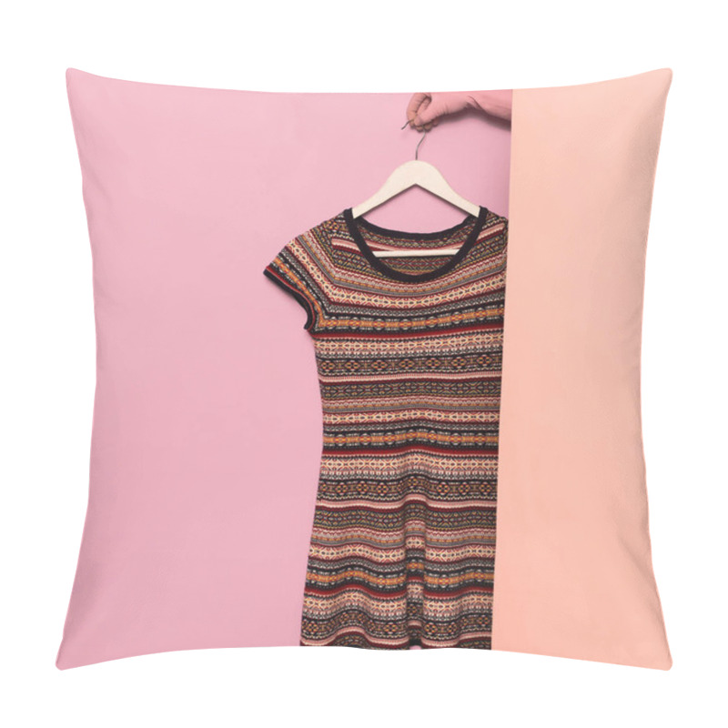 Personality  Stylish Clothes. Knitted Dress Ornament Print. Wardrobe Ideas Tr Pillow Covers