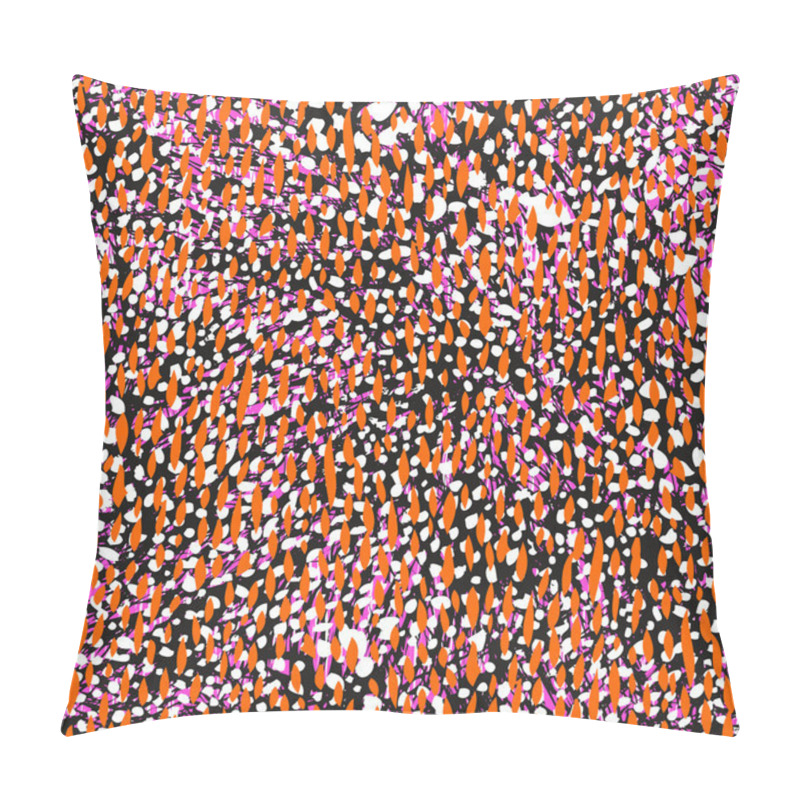 Personality  Hand Drawn Pattern With Splattered Paint Pillow Covers