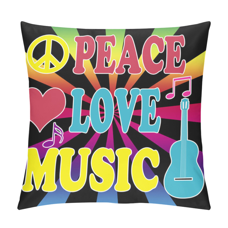 Personality  Peace, Love, Music Pillow Covers