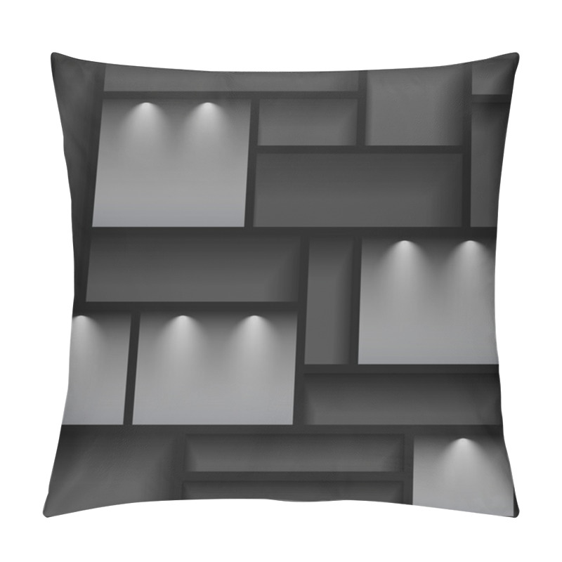 Personality  Empty Shelves  Illuminated With Reflector Ligh Pillow Covers